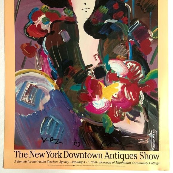 PETER MAX Signed “The Brown Lady” Poster (1990) - Picture 4 of 9